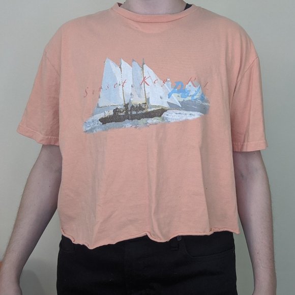 Vintage Cropped Polo Ralph Lauren Sailing Tee - Picture 1 of 4